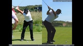 Jon Rahm golf swing  Long Iron faceon amp downtheline July 2017 [upl. by Arndt965]