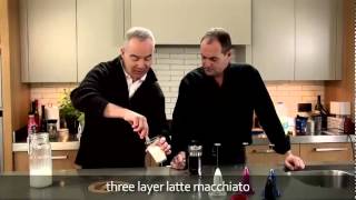 aerolatte  milk frother makes three layer caffè latte macchiato [upl. by Estus]