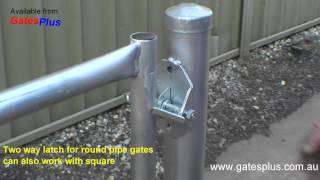 Gate Latch 2 way for round pipe and square [upl. by Woodruff]