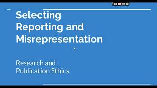 Selective Reporting and Misrepresentation of data Research and Publication ethics Phd coursework [upl. by Kelci805]