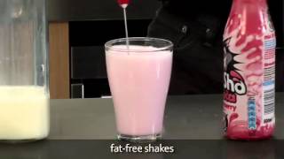 How to make a fat free milkshake using an aerolatte milk frother [upl. by Routh658]