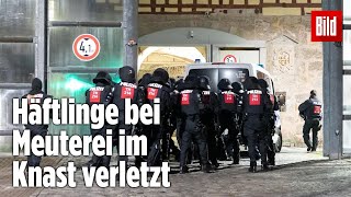 Gefängnismeuterei Polizei stürmt Knast in Thüringen  JVA Untermaßfeld [upl. by Obala]